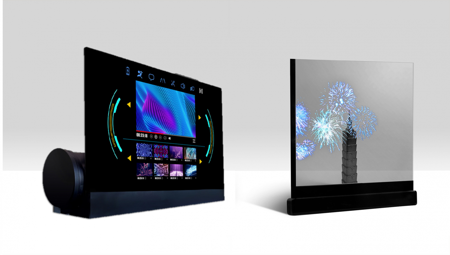 可捲式、折疊性、高透明